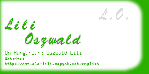 lili oszwald business card